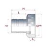 Raccord de Tuyau PVC 1 Pouce avec Écrou, 20mm