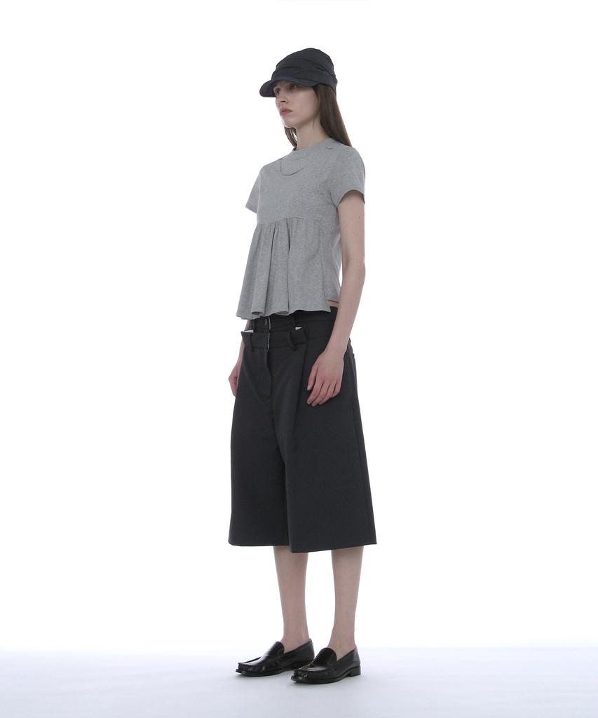 PARTIMENTO WOMEN Luched Drape Hat_Blue Gray