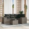 Vidaxl 5-Cz. Set da Giardino, Cuscini, Rattan PE Grigio