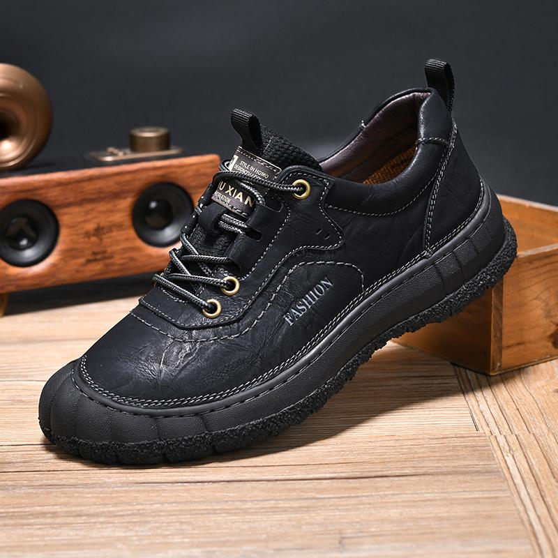 Mode Neuankömmling Leder Wanderschuhe Verschleißfest Outdoor Sport Herrenschuhe Schnürschuhe Herren Klettern Trekking Jagd Sneakers