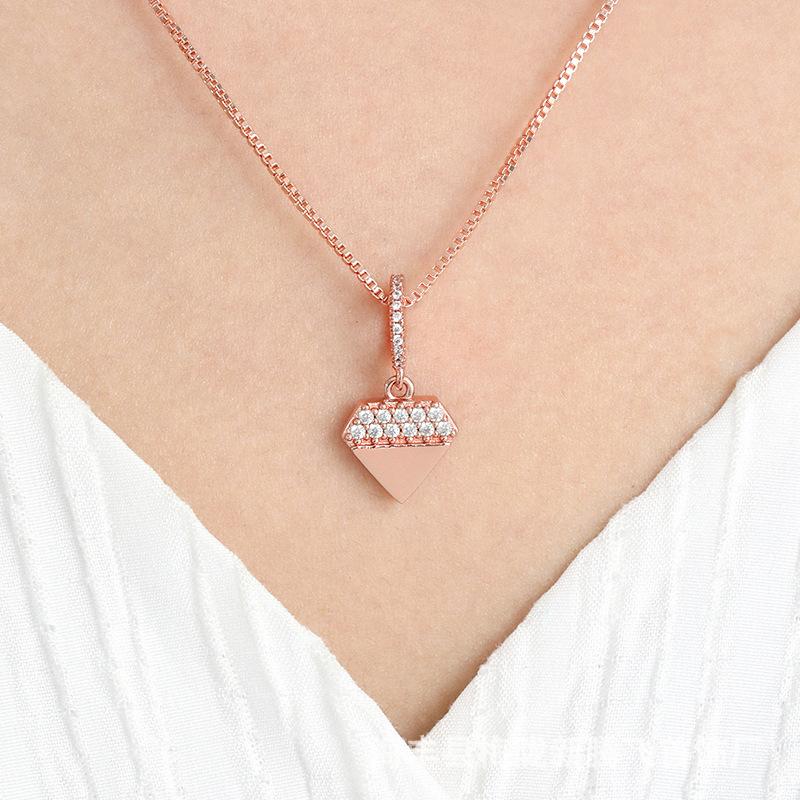 

Оригинальный дизайн ожерелья с подвеской, треугольное ожерелье с бриллиантами высокого класса