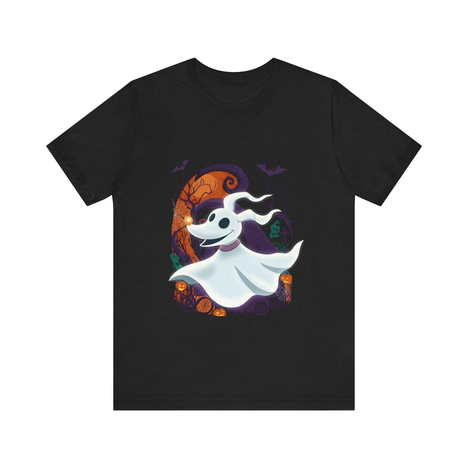 Zero Ghost Dog T shirt: Spooky Halloween Graphic Tee M