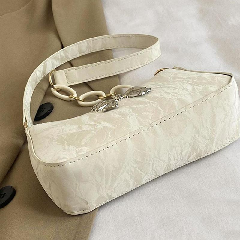 Sweet And Fresh Bowknot Handbag For Women  Style Trendy Underarm Messenger Bag Chain Shoulder Bag