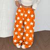 Women's Casual And Fashionable Printed Elastic Waist Loose Wide Leg Pants