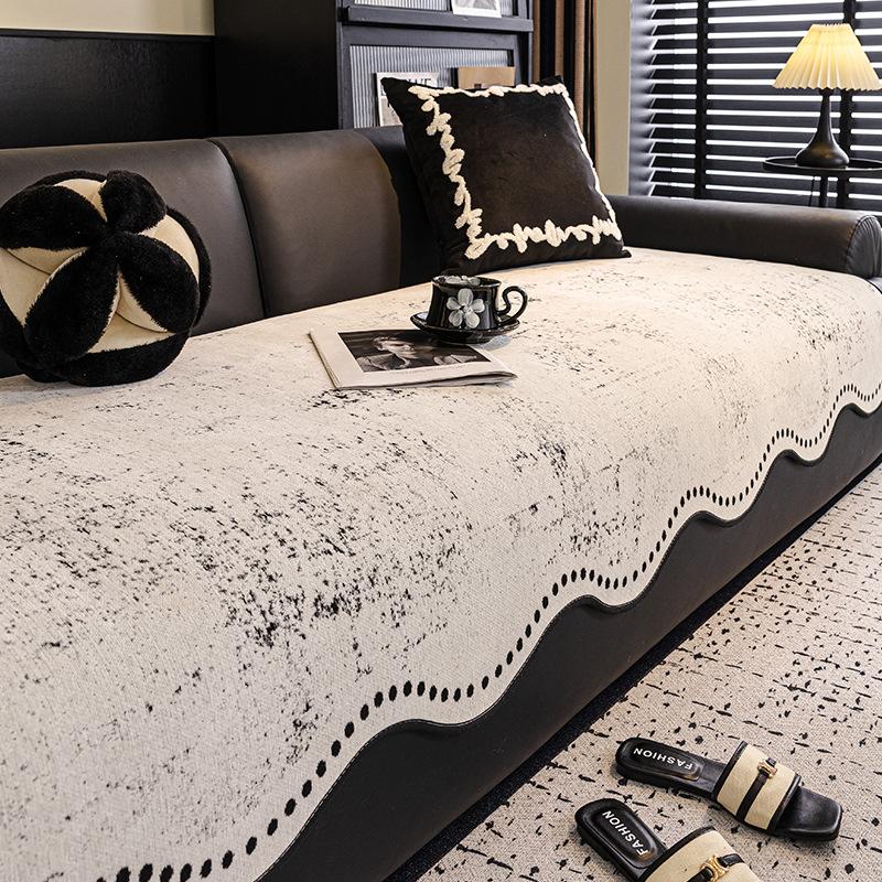 

Подушка для дивана нестандартной формы универсальная для всех сезонов 2025 новая подушка для сиденья дивана нескользящая прямой ряд легкая роскошь высокая мода накидка из ткани полотенце 70*70cm