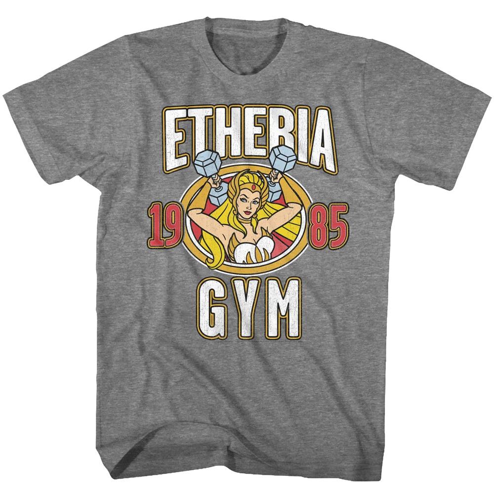 Masters Of The Universe 80 s Cartoon She-Ra Etheria Gym 1985 Men s T Shirt 4XL