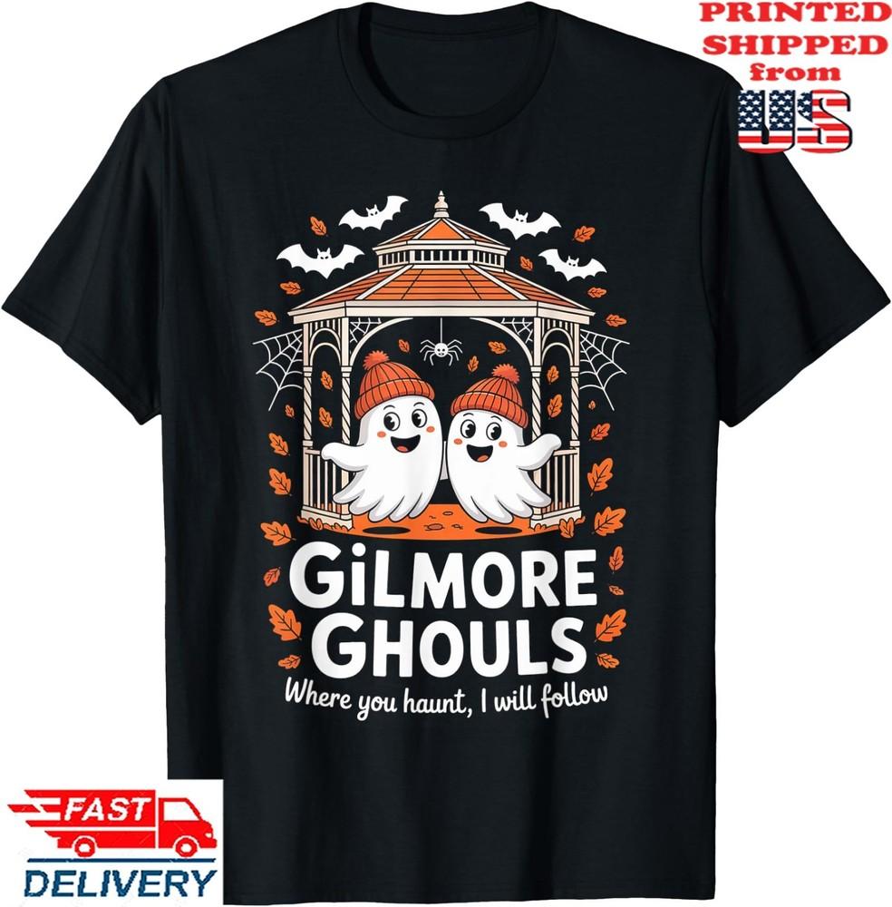 Gilmore Ghouls Где ты обитаешь, я последую за тобой Хэллоуинский Призрак Футболка, Унисекс Футболка S