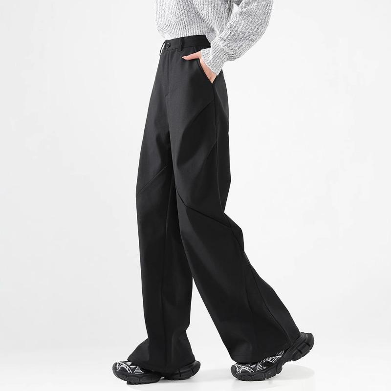 Fleece Overalls Women's Autumn and Winter New High Waist and Thin Wide Legs Narrow Version Small Sports Long Pants