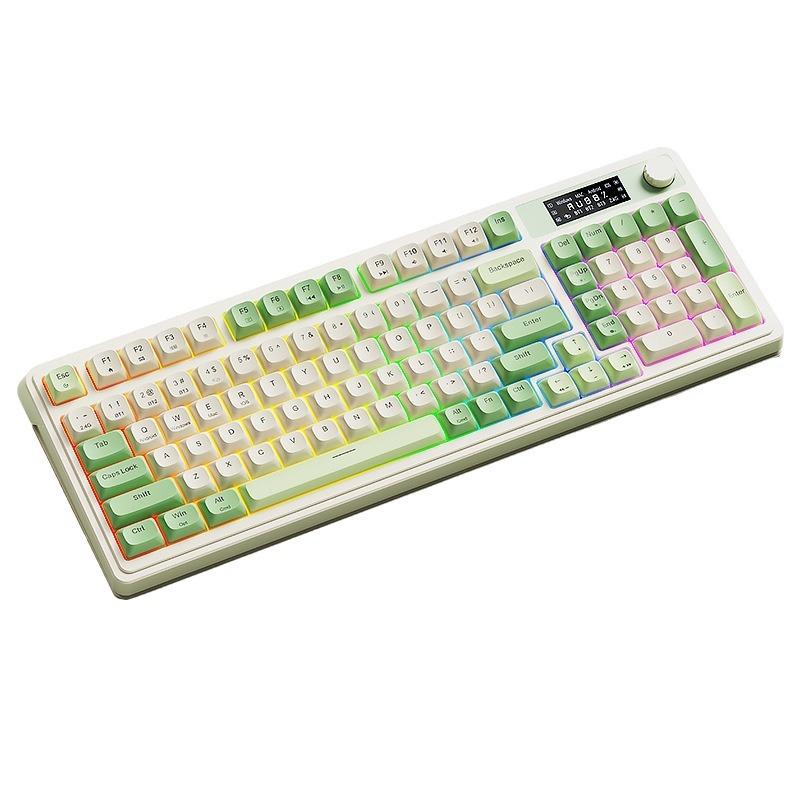 Teclado Mecánico Portátil Wolf Spider S99pro – Tres Modos, Diseño Colorido, con Pantalla, para Oficina y Gaming.