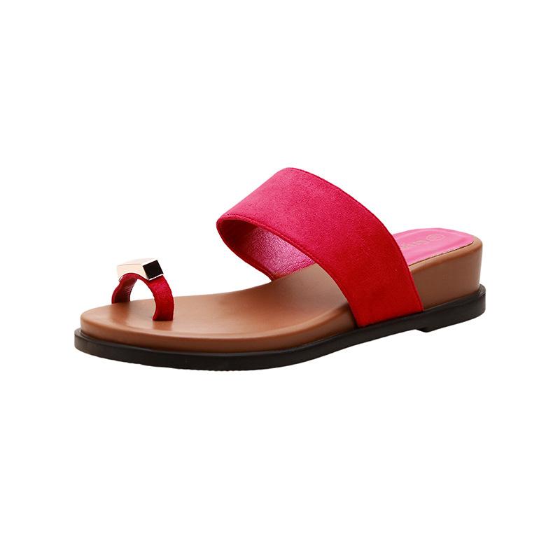 Grape mother of the same style, summer new one-word with set of toes flip-flops flat bottom toe cool slippers for women to wear outside