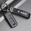Carbon Fiber Car Badge Keychain Keyring Leather Key Chain Pendant For BMW E60 E53 E83 F48 F40 G20 G01 G02 F10 F95 G15 G16 F30 X1 cybf04