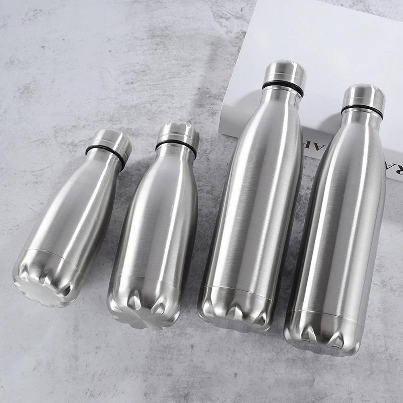 500/1000ml Stainless Steel Water Bottle Portable BPA free Drinking Gym Sports Cycling Drinkware Kids School Gifts