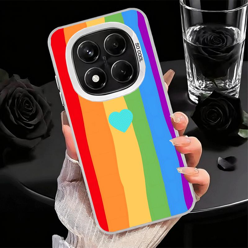Rainbow Gradient Love Desgin Soft Phone Case for Xiaomi Redmi Note 13 14 15 Pro Plus 12S 12 11S 11 11T 10S 10 Shockproof Cover B