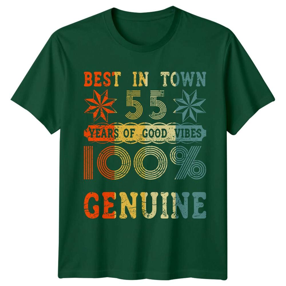 Best In Town 55 Years Unisexs T Shirt 55th Birthday Gift S