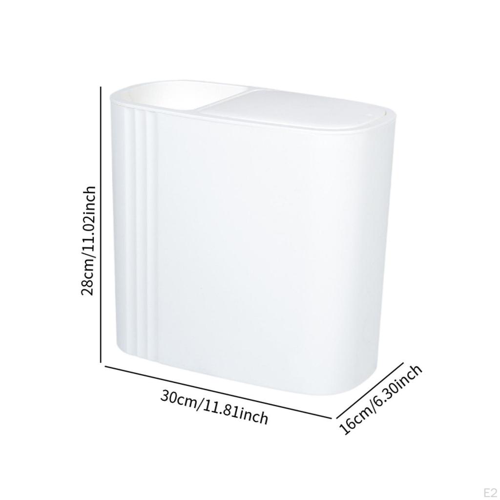 12l Bathroom Garbage Tank with Cover for Space Under The Sink