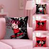 Kawaii P-Pucca Anime Cushion Cover Plush Fabric Soft Double-Sided Printed Sofa Pillow Case Colorfast Home Decor Gift