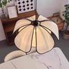 Minimalist Japanese Retro Rattan Petal Chandelier for Home and Tea Rooms