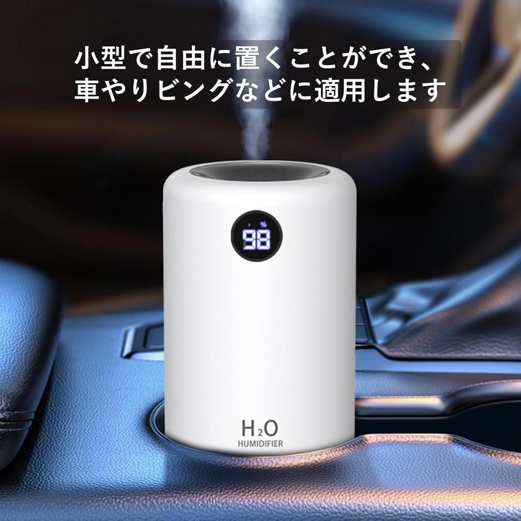 Compact Desktop Humidifier for Winter Digital Battery Level This Desktop Humidifier Is and Features a 2000mAh Perfect for Combating Dry Hay and Car