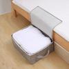 Linen Cotton Flip-top Clothing Quilt Storage Bag Foldable Dust-proof Storage Box Thicken Non-woven Double Zipper Finishing Box