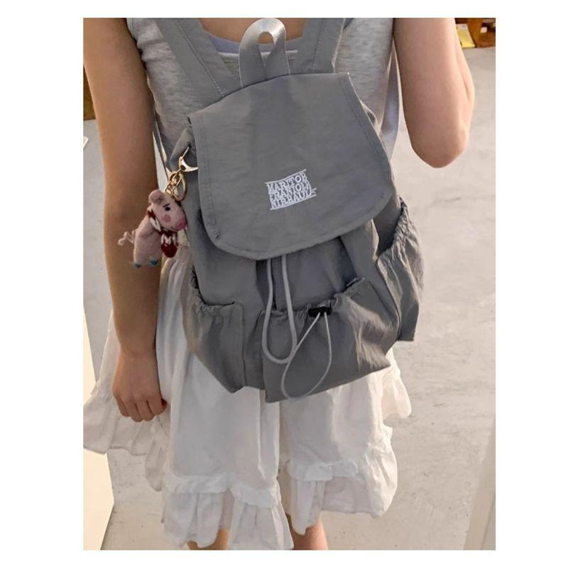 Simple casual large-capacity backpack bag for women 2025 new summer student class backpack going out travel schoolbag