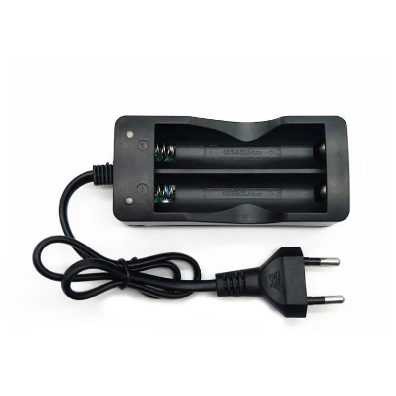 18650 Battery Charger Black 2 Slot AC 110V 240V Dual For 18650 Charging 4.7V Rechargeable Lithium Battery Charger EU Plug Socket