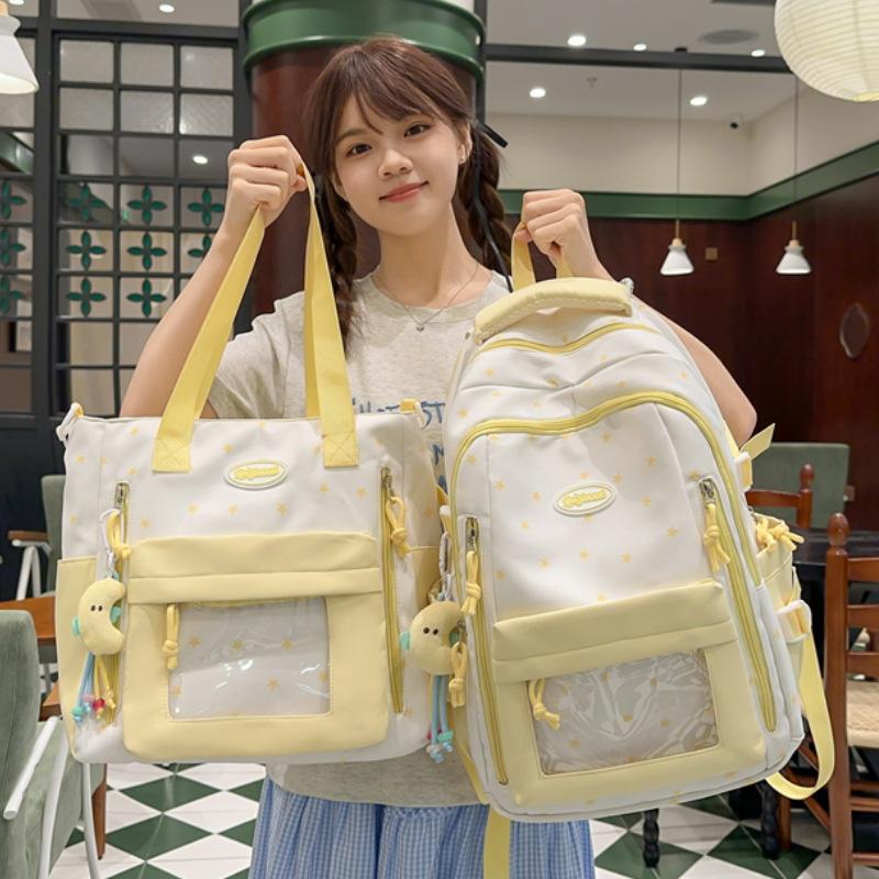 Schoolbag One Star Pain Bag Student School Bag Lightweight Backpack College Student Large Capacity High School Junior High School Backpack