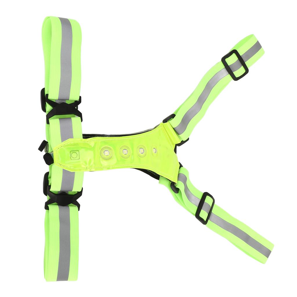 LED Reflective Vest High Visibility Breathable Waterproof USB Rechargeable Safety Vest for Running Cycling Outdoor Sport