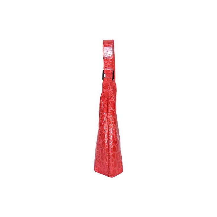 By Far Crocodile Pattern Zipper Closure Leather Underarm Mini Bag Women Handbags Red 21CRBASPMDSMA