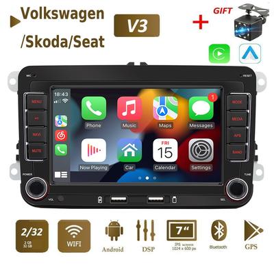 2Din Android Carplay GPS Auto Multimedia-Player für Volkswagen/Golf/Polo/Tiguan/Passat/b7/b6/SEAT/Leon/Skoda/Octavia 2 + 32 GB