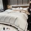 Egyptian Cotton Embroidered Duvet Cover Set With Flat And Fitted Sheets Hotel Quality Bedding For Queen And King Size Beds