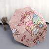 1pc Little Twin Stars Umbrella with Plastic Handle,Compact & Stylish,Suitable for All Seasons Home Travel Outdoor N039
