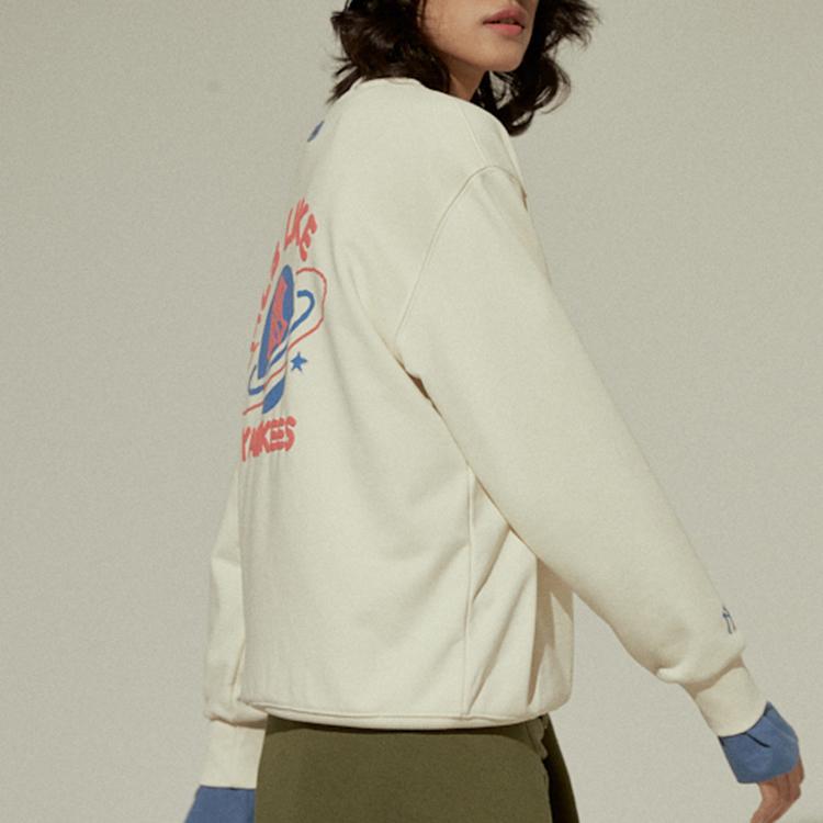 New MLB Sweatshirts Unisex Ecru 31MT01041-50I