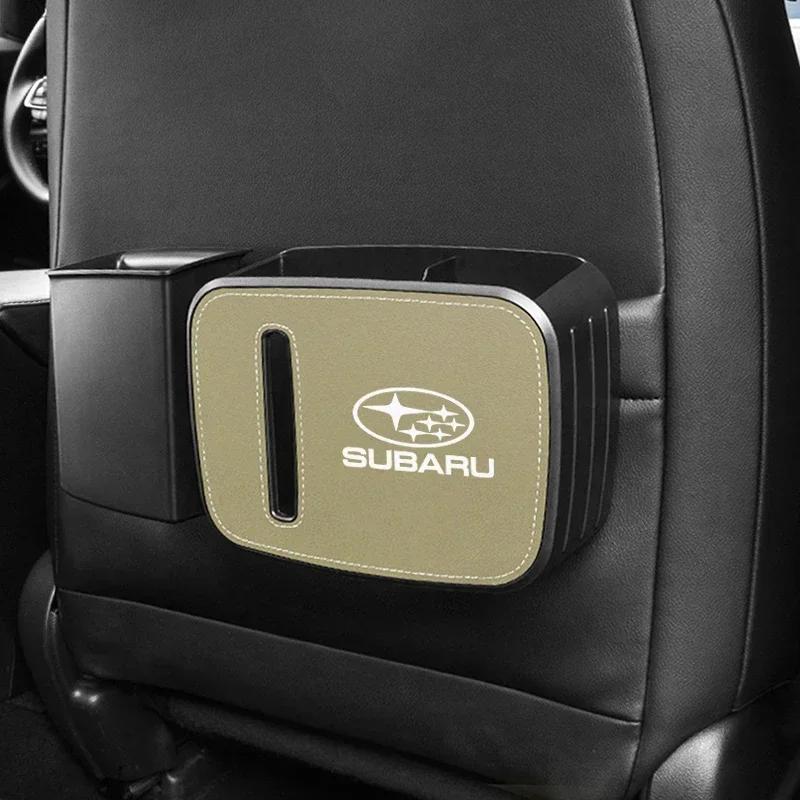 Car Seat Back Storage Holder for Subaru STI XV WRC WRX BRZ FORESTER IMPREZA LEGACY OUTBACK Auto Interior Tissue Box Accessories