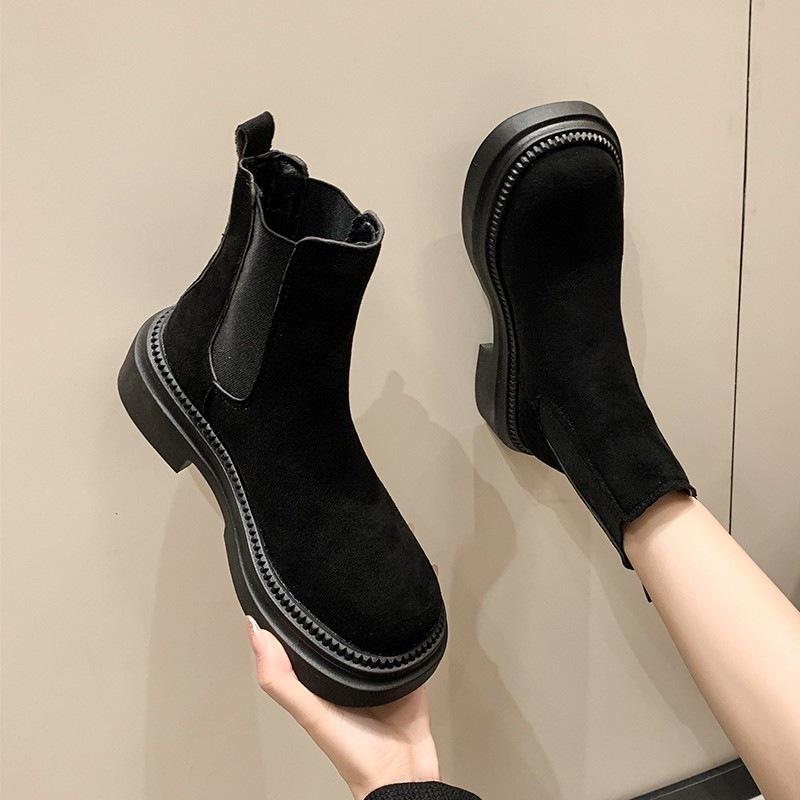 Chelsea Boots Autumn and Winter New Thick-soled Martin Boots Frosted Leather Short Boots