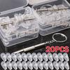 20sets Silicone Nose Pads for Glasses with Screwdriver Soft Air Chamber Eyeglasses Anti-slip Nose Pad Screw Replace Repair Tools
