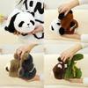 Adorable Reversible Panda Plush Toy Transforming Into Cute Panda Doll For Kids Gifts