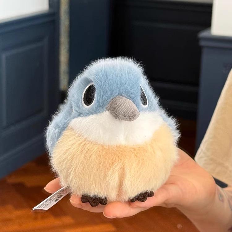 Cute Little Bird Plush Toy Kingfisher and Tit Figurine Ornament 11cm PP Cotton Filled Perfect Qixi Festival Gift for Girls