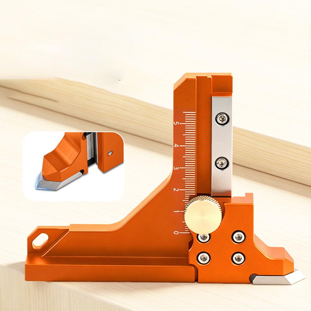 For Woodworking Height Gauge Ruler for Table Saw 0-60mm / 0-2.5in Adjustable Aluminum Depth Gauge for DIY Projects