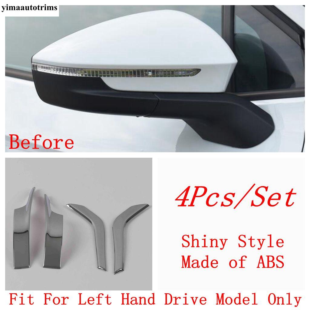 Side Door Rearview Mirror Strip Decoration Cover Trim For VW Volkswagen ID.4 ID4 ID6  - 2025 Black Carbon Fiber Accessories
