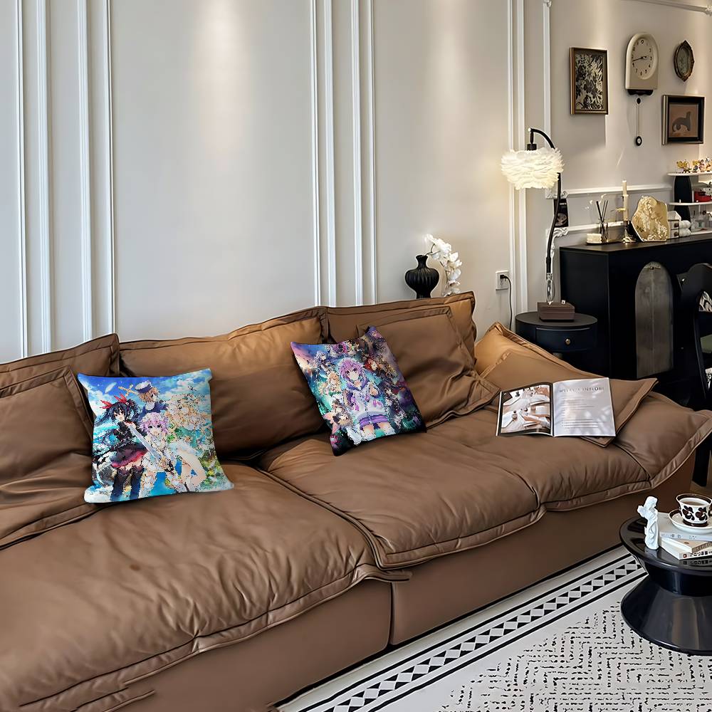 H-Hyperdimension N-Neptunia Pillow Case Removable Washable Cushion Cover – All-Season Soft Linen