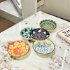6 Piece Vintage Bohemian Style Ceramic Plates Set 5 in Appetizer Plates  Dishwasher-safe