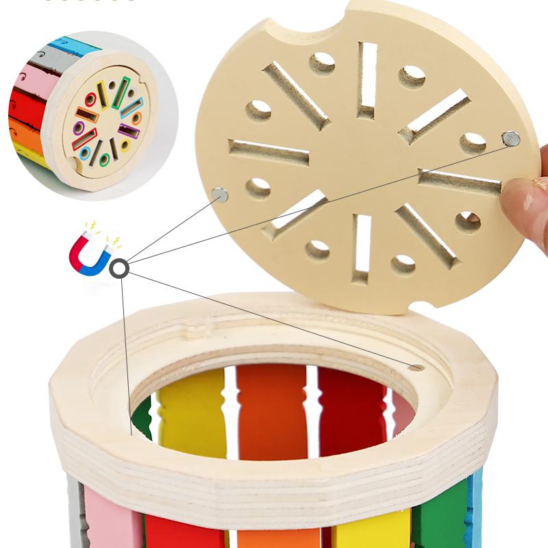 Montessori Wooden Color Sorting Toys Shape Matching Fine Motor Toys Sensory Game Early Educational Puzzle Toys for Toddlers