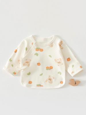 Newborn Pure Cotton Class A Shirt: Anti-Urine, Belly Protection, Size 52, Spring/Autumn