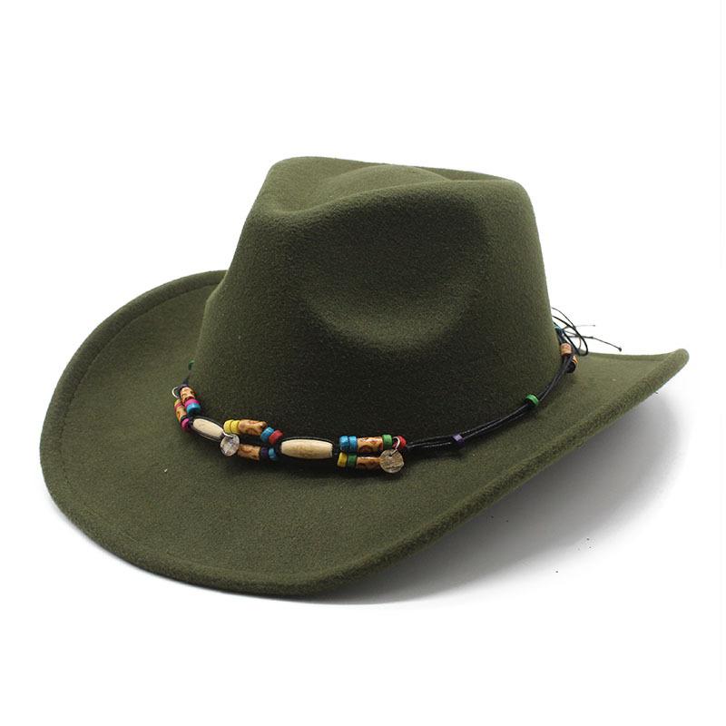 British Wool Western Ethnic Cowboy Hat