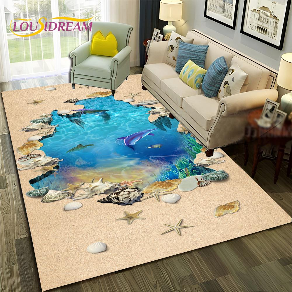 HD Hallucination Vision 3D Illusion Carpet Rug for Home Living Room Bedroom Sofa Doormat Decor,Child Area Rug Non-slip Floor Mat