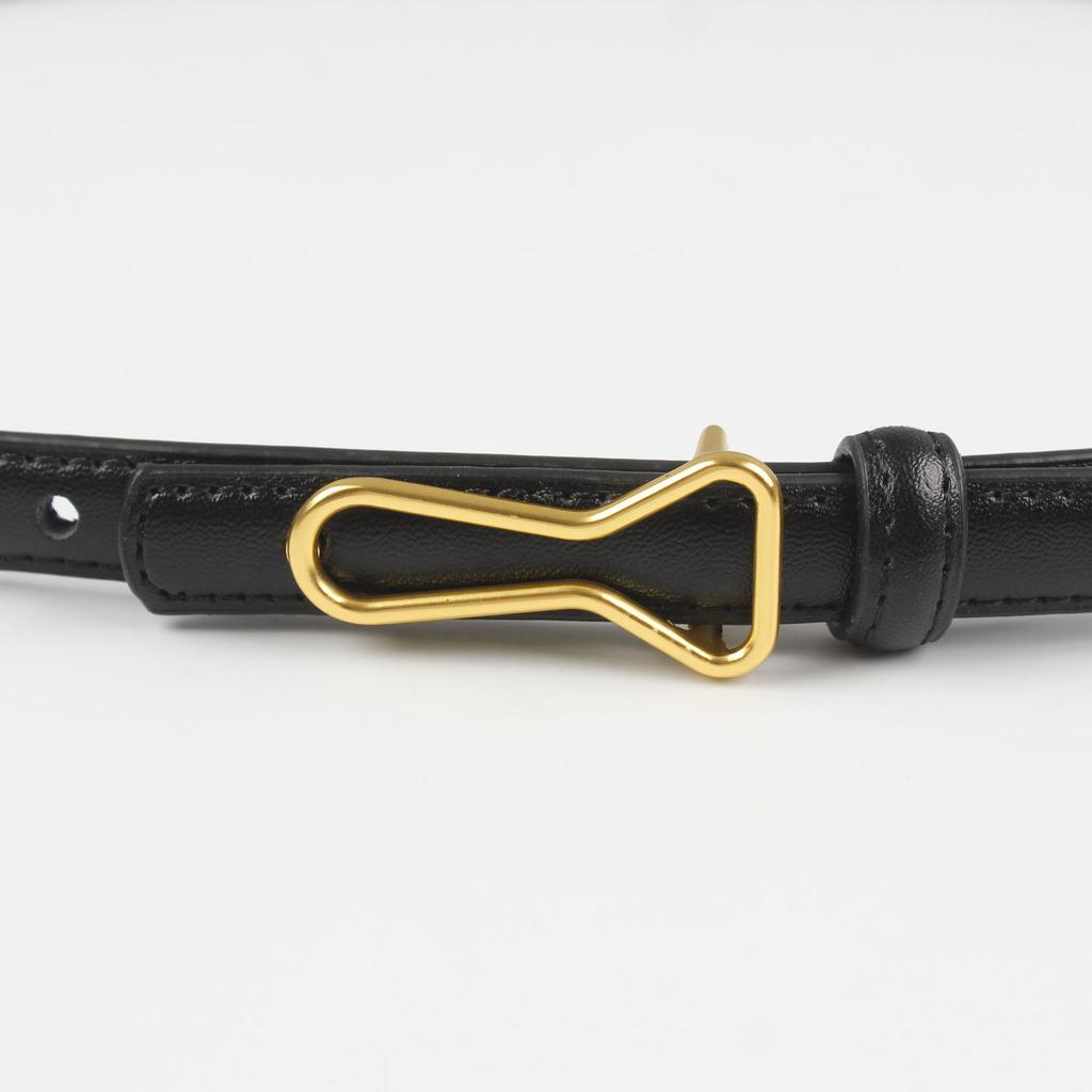 Women'S Leather Thin Belt Decorative Shirt Waist Seal With Dress Suit Waist (1.5Cm 8 Colors Optional)