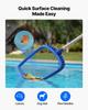 Swimming Pool Cleaning Kit, Includes 2 Detachable Brush Heads (508 Mm / 139.7 Mm) and 2 Pool Skimmer Nets, 4-in-1 Inground/Above Ground Pools Cleaning
