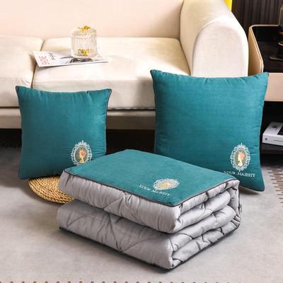 Embroidered Cloud Velvet Pillow Quilt