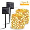Luzes de corda de lâmpada solar LED para exteriores, para festas de Natal, luzes de fadas à prova d'água, guirlanda de jardim, lanterna