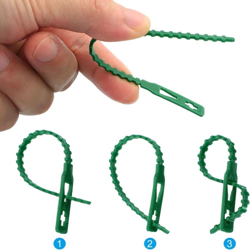 Plastic Reusable Cable Ties Flexible Plant Support Clips Plant Twist Ties  Vine Support
